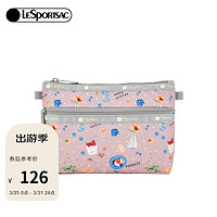 LeSportsac 乐播诗2023包包女包TRENDY潮流拉链手拿手抓包轻便化妆包女 治愈碎花