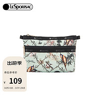 LeSportsac 乐播诗新款包包女包纯色简约零钱包实用通勤手拿包零钱包 花间鸟鸣