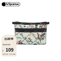 LeSportsac 力士保 乐播诗新款包包女包纯色简约零钱包实用通勤手拿包零钱包 花间鸟鸣