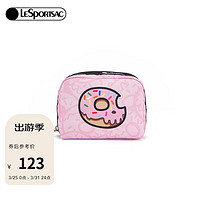 LeSportsac 乐播诗新款卡通手拿包包女迷你手抓包实用化妆包礼物送女生 粉色甜甜圈