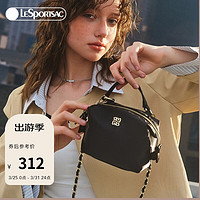 LeSportsac 乐播诗新款包包女黑金时尚小方包手提包休闲斜挎包礼物送女生 黑金