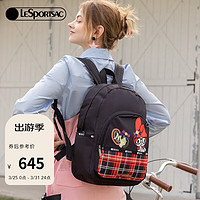 LeSportsac 乐播诗新款包包女My Melody美乐蒂联名背包双肩包书包礼物送女生 学院风红格子美乐蒂