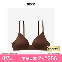 VICTORIA'S SECRET PINK 3/4罩杯性感薄衬垫文胸胸罩女士内衣 33F6深棕色 11241732 34B