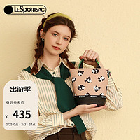 LeSportsac 乐播诗新款包包女包熊猫印花通勤外出手提斜跨水桶包女 奶茶色熊猫