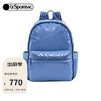 LeSportsac 乐播诗新款包包女包旅行外出轻便防水大容量双肩包背包女书包 闪光蓝