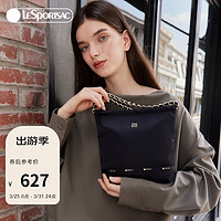 LeSportsac 乐播诗新款包包女包黑金链条通勤质感手提包腋下包斜挎包女 黑金