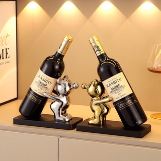 思泽诺 创意红酒架摆件酒柜装饰品现代轻奢家用餐边柜创意乔迁新居