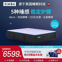 SIMBA丝姆巴记忆棉弹簧床垫席梦思家用软硬垫软硬两用厚度28cm Luxe 180(cm)*200(cm)