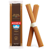 AGNESI 安尼斯 全麦3号直条形意大利面500g进口食品面 挂面意面速食早餐面低脂面