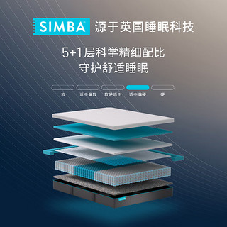 SIMBA丝姆巴记忆棉弹簧床垫席梦思家用软硬垫偏硬厚度22cm Hybrid 200(cm)*200(cm)