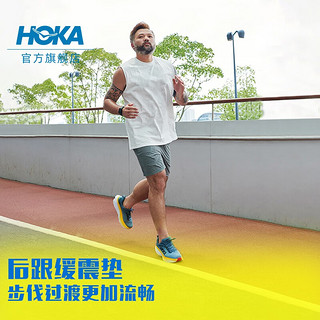 HOKA ONE ONE男款夏季邦代8公路跑鞋BONDI 8轻盈缓震回弹舒适防滑 黑色/白色-宽版 46.5