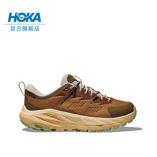 HOKA ONE ONE男女款夏季卡哈低帮徒步鞋KAHA LOW GTX皮革减震防水 【】小麦色/棕灰色（特别版）-男女款 44.5