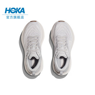 HOKA ONE ONE男款春夏邦代8公路跑鞋BONDI 8轻盈缓震回弹舒适防滑 【】月岩灰/云雾灰 （4月1日 10点发售） 40