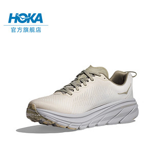 HOKA ONE ONE男女款春夏林康3公路跑步鞋RINCON3减震回弹耐磨轻便防滑 【】麦青色/橡木白-男 46.5