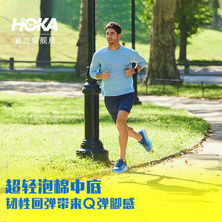 HOKA ONE ONE男款春夏邦代8公路跑鞋BONDI 8轻盈缓震回弹舒适防滑 【】橡木白/麦青色-宽版 43