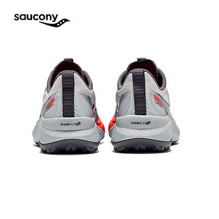 Saucony索康尼啡驰女鞋全掌碳板跑鞋竞速越野跑鞋24年运动鞋 灰红-125 37.5