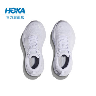 HOKA ONE ONE女款夏季邦代8公路跑鞋BONDI 8轻盈缓震回弹舒适防滑 白色/白色(拍大半码) 36.5