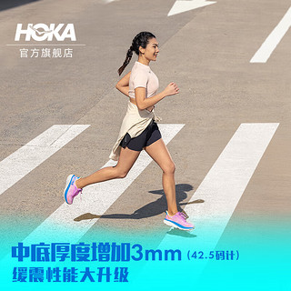 HOKA ONE ONE女款夏季克利夫顿9跑步鞋CLIFTON 9 C9缓震轻量防滑 黑色/黑色-宽版 40