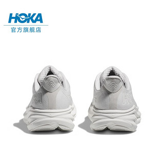 HOKA ONE ONE女款夏季克利夫顿9跑步鞋CLIFTON 9 C9缓震轻量防滑 白色/白色-宽版 39