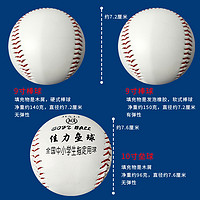 艾迪森 小学生10寸垒球9号棒球软硬实心中考用棒球比赛训练打棒球的球类