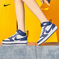 NIKE 耐克 女鞋 24春季新款运动鞋Court Borough Mid  CD7782-107/黑曜石/高帮