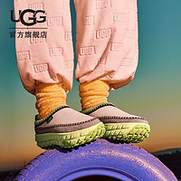 UGG【明星同款】夏季厚底轮胎底鞋 1155650 CCT褐白色/绿色 39.5 CCT|陶土褐白色/毛毛虫绿色