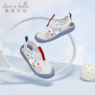 戴维贝拉（DAVE＆BELLA）男童网面凉鞋儿童运动鞋洋气小童鞋子宝宝学步鞋2024夏季童鞋 小象 21码