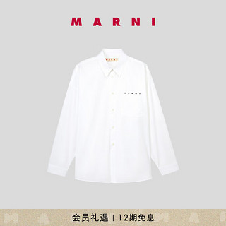 MARNI 2024春夏男士字母LOGO纯色长袖衬衫 LOW01 46