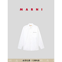 MARNI 2024春夏男士字母LOGO纯色长袖衬衫 LOW01 52