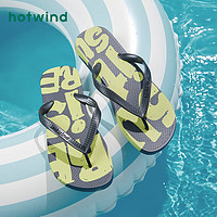 hotwind 热风 2024年夏季男士时尚拖鞋 73黑黄(H61M4617) 43-44 (适用43—44的脚)