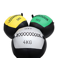 茵卡布 健身软药球深蹲墙球壁球平衡训练用非弹力实心重力球 6kg 黄色