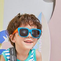 柠檬宝宝 儿童夏季太阳镜男女童眼镜偏光宝宝墨镜时尚防紫外线男童个性眼镜 奇幻海洋蓝橙