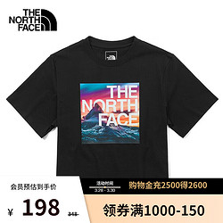 THE NORTH FACE 北面 短袖T恤女户外舒适透气春季上新|5JY2 JK3/黑色 M/160