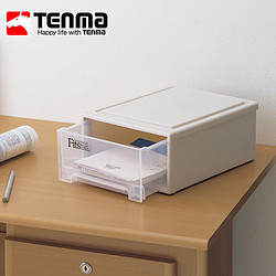 TENMA 天马 组合式抽屉柜F330衣柜抽屉收纳盒内衣整理箱玩具储物箱收纳箱 1个装 卡其色