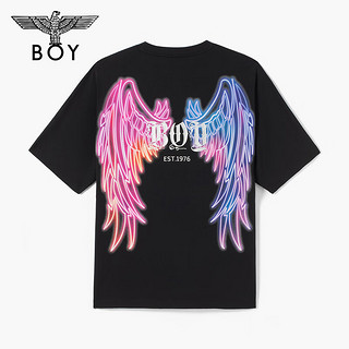 BOY LONDON【霓虹光翼】夏季短袖T恤彩色翅膀薄荷曼波浪漫N01055 白色 L