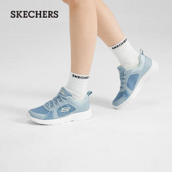 SKECHERS 斯凯奇 女子百搭舒适运动鞋896182 浅蓝色/LTBL 35