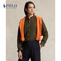 Polo Ralph Lauren 拉夫劳伦 男装 24年春经典版型亚麻衬衫RL18099 301-绿色 XS