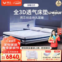 穗宝(SYMBOL)可拆洗床垫3D透气减压床垫偏硬1.8米*2米双人床垫 深睡之芯 图片色 150*200cm