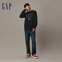 Gap 盖璞 男装春秋3D立体LOGO宽松长袖T恤休闲上衣841259