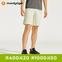 moodytiger男童运动短裤24夏季百搭针织透气宽松户外裤子 春芽色 160cm