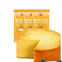 88VIP：展艺 低筋小麦蛋糕粉 500g*3袋