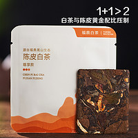 玄蝉 茶叶正宗广东江门新会陈皮白茶紧压茶福鼎白茶小方片袋装便携