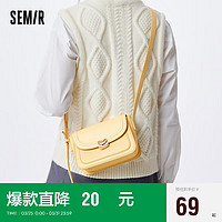 Semir 森马 小方包女极简精致单肩包休闲女包斜挎包105723153028