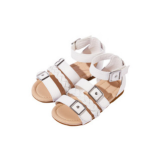 卡特兔凉鞋儿童夏季沙滩鞋时尚女孩公主鞋XBI114 白色 内长18.5cm/30码(适合脚长18cm)
