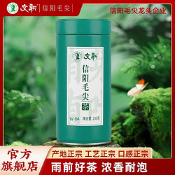 文新 春茶抢新文新信阳毛尖茶叶2024新茶绿茶浓香型一级罐装100g