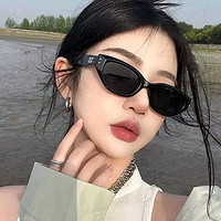 猫眼墨镜女高级感jennie窄框眼镜2024新款潮防紫外线gm太阳镜圆脸