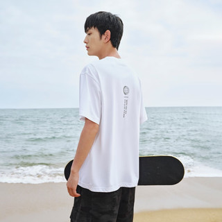 杰克·琼斯（JACK&JONES）夏季潮休闲凉感款宽松圆领拉链口袋短袖T恤男224201074 A06 本白色 常规 A06 本白色 175/96A/M