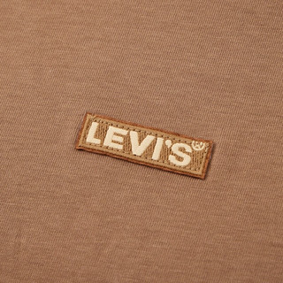 Levi's李维斯24春季男士T恤LOGO刺绣休闲短袖 棕色 A9226-0002 XL