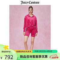 JUICY COUTURE橘滋女2024春季新款美式百搭修身天鹅绒骑行裤 