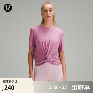 lululemon丨Crescent 女士短袖 T 恤 LW3DU0S 丝绒粉 4